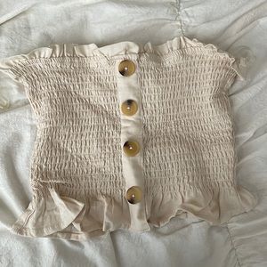 Pacsun x LA Hearts Button Strapless Top